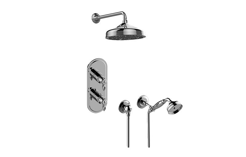 Graff GS2.022WD-LM14E0-T M-Series Thermostatic Shower System - Shower with Handshower - Trim Only