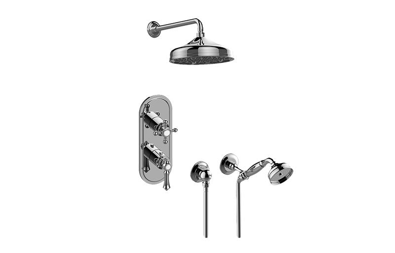 Graff GS2.022WD-LM15C2 M-Series Thermostatic Shower System - Shower with Handshower - Rough and Trim