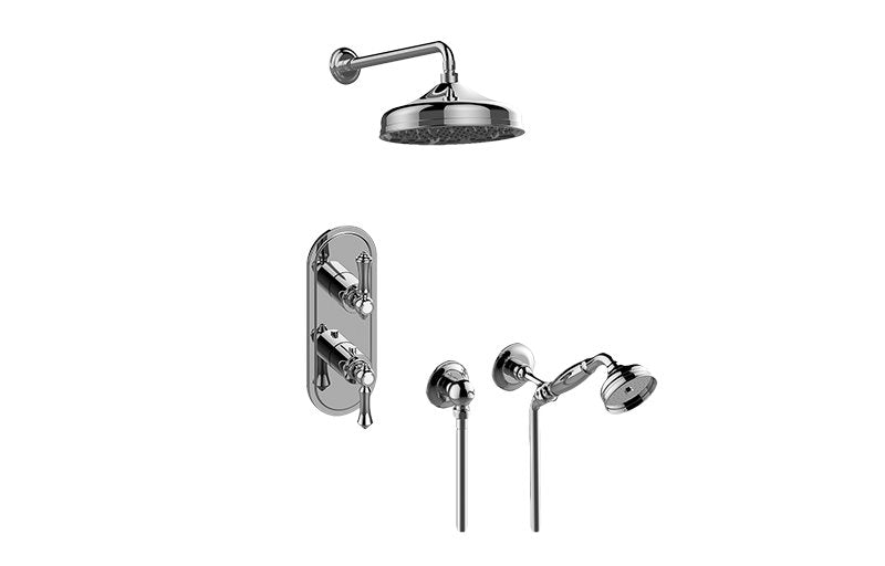 Graff GS2.022WD-LM15E0 M-Series Thermostatic Shower System - Shower with Handshower - Rough and Trim
