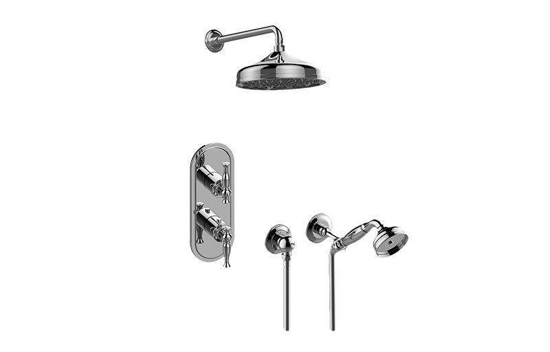 Graff GS2.022WD-LM22E0-T M-Series Thermostatic Shower System - Shower with Handshower - Trim Only