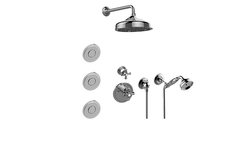 Graff GS2.122SG-C3E0 M-Series Full Thermostatic Shower System - Rough and Trim