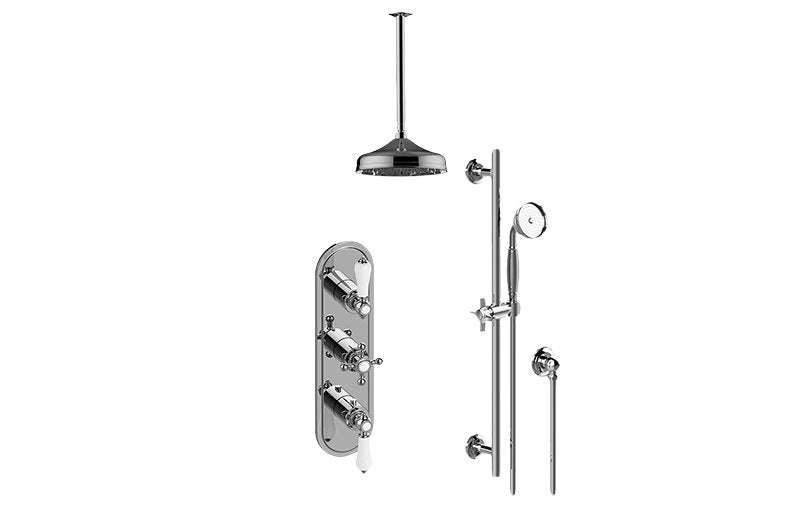 Graff GS3.011WB-ALC1C2 M-Series Thermostatic Shower System - Shower with Handshower - Rough and Trim