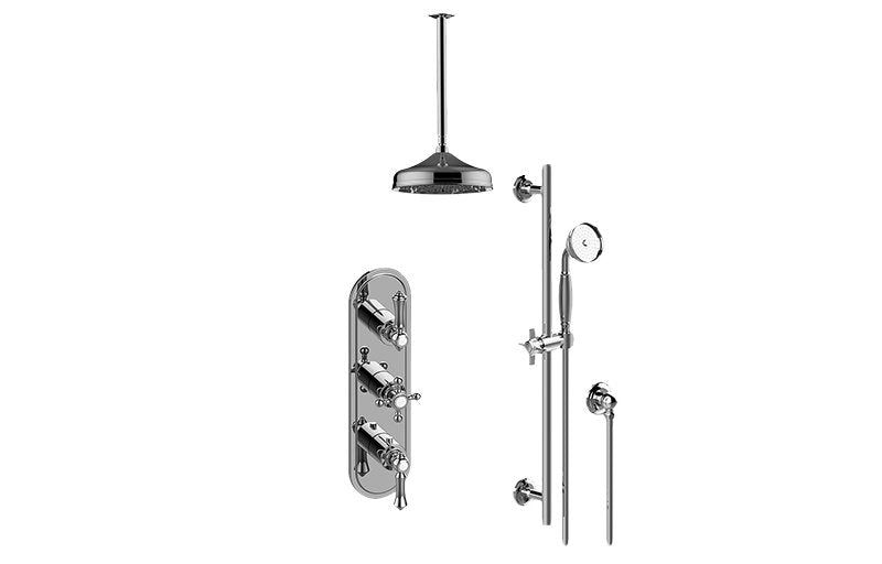 Graff GS3.011WB-ALM15C2 M-Series Thermostatic Shower System - Shower with Handshower - Rough and Trim