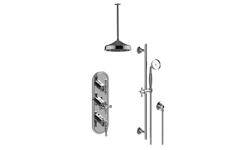 Graff GS3.011WB-ALM22C3 M-Series Thermostatic Shower System - Shower with Handshower - Rough and Trim