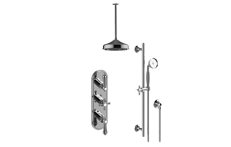 Graff GS3.011WB-ALM34C2 M-Series Thermostatic Shower System - Shower with Handshower - Rough and Trim