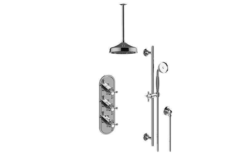 Graff GS3.011WB-C2E0-T M-Series Thermostatic Shower System - Shower with Handshower - Trim Only