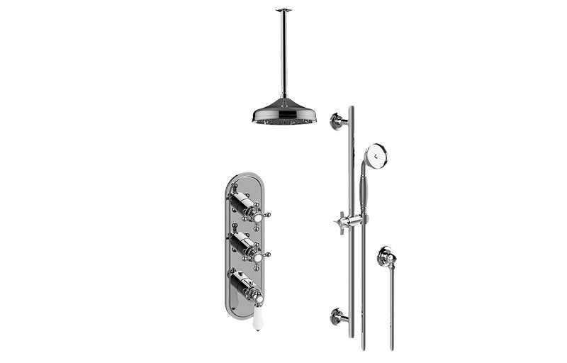 Graff GS3.011WB-LC1C2-T M-Series Thermostatic Shower System - Shower with Handshower - Trim Only