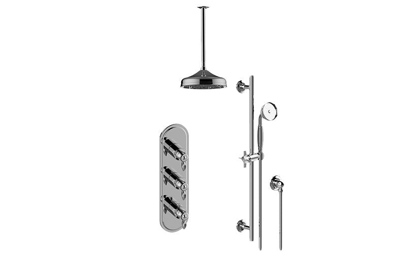 Graff GS3.011WB-LM14E0 M-Series Thermostatic Shower System - Shower with Handshower - Rough and Trim