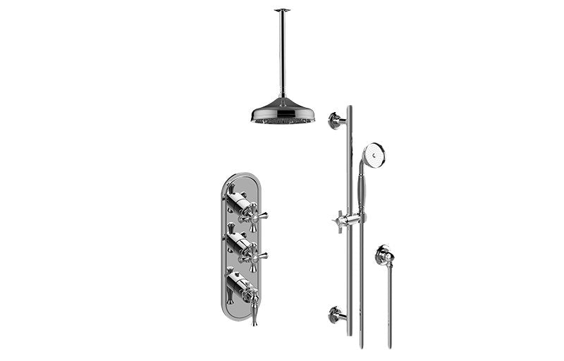 Graff GS3.011WB-LM22C3 M-Series Thermostatic Shower System - Shower with Handshower - Rough and Trim