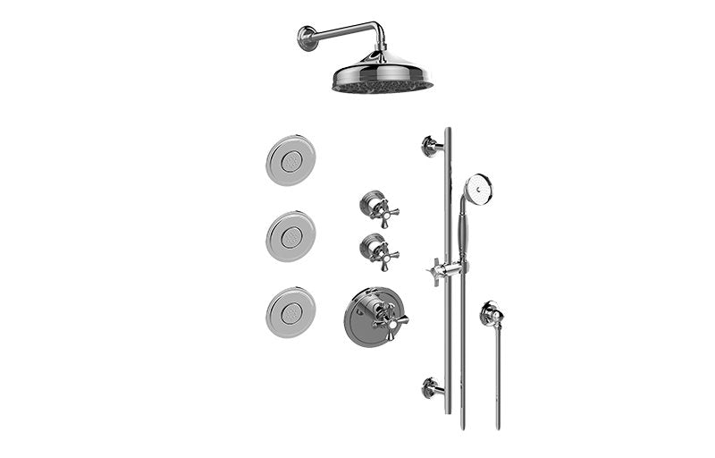 Graff GS3.112SH-C3E0-T M-Series Full Thermostatic Shower System - Trim Only