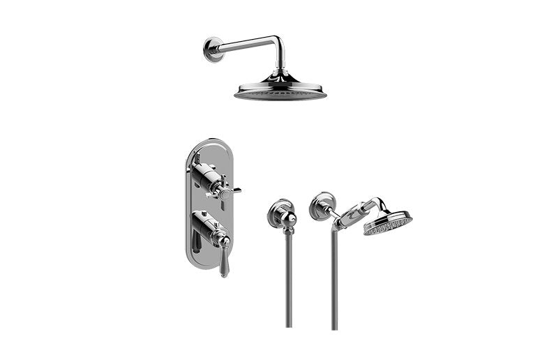 Graff GT2.022WD-LM48C16 M-Series Thermostatic Shower System - Shower with Handshower - Rough and Trim