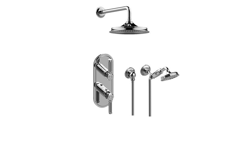 Graff GT2.022WD-LM56E0 M-Series Thermostatic Shower System - Shower with Handshower - Rough and Trim