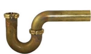 1-1/4" Tubular P-Trap - Rough Brass - Csa