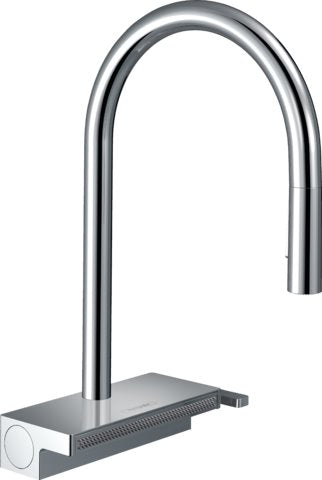 HANSGROHE AQUNO SELECT PULL-DOWN KITCHEN FAUCET WITH SATINFLOW SPRAY