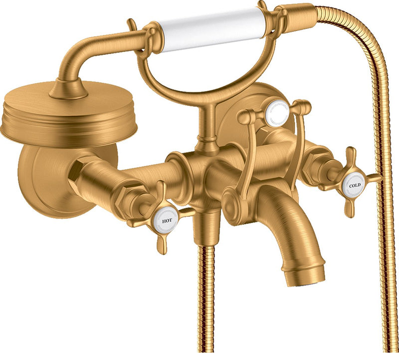 AXOR MONTREUX WALL MOUNTED TUBFILLER, TWO HANDLE 1.8 GPM