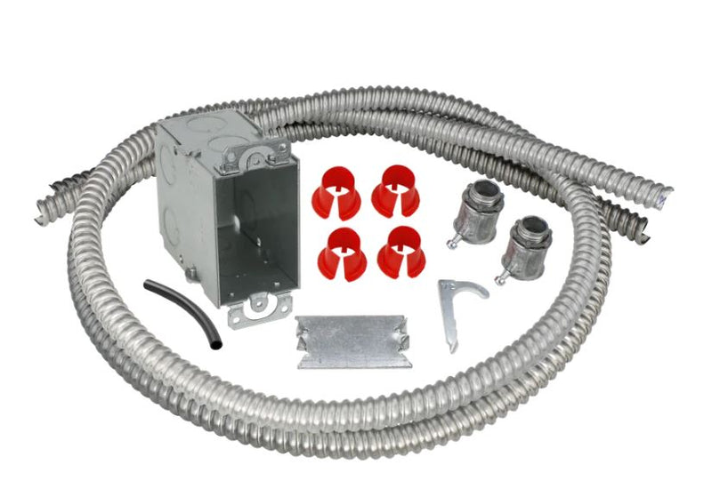 WarmlyYours Electrical Rough-in Kit Single Gang Box with Double Conduits