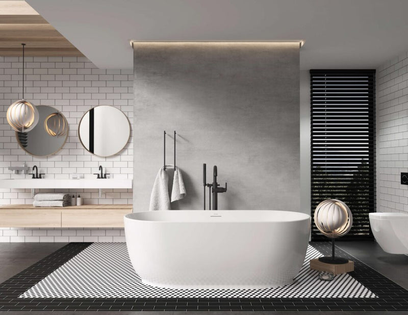 MIROLIN CF1028 WHITE NUAN BATH 60"