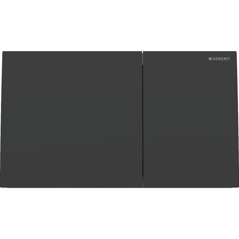 GEBERIT 115.622.14.1 SIGMA70 ACTUATOR PLATE FOR DUAL FLUSH BLACK MATT COATED EASY- TO-CLEAN COATED