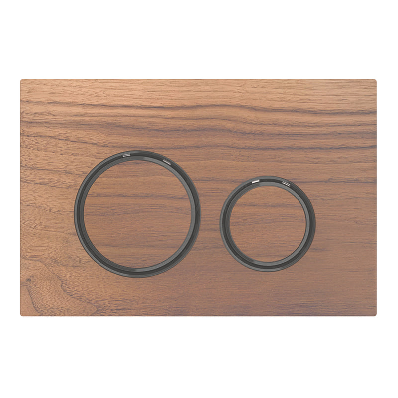 GEBERIT 115.651.JX.1 ACTUATOR PLATE SIGMA21 FOR DUAL FLUSH METAL COLOUR BLACK CHROME BLACK CHROME BLACK WALNUT