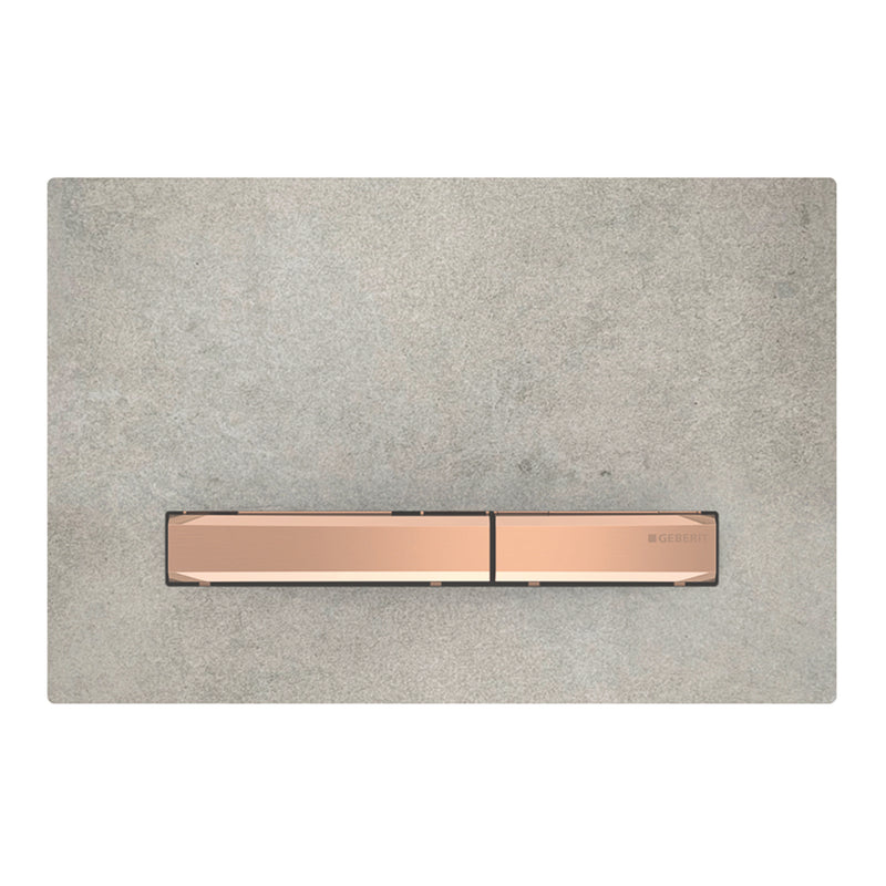 GEBERIT 115.670.JV.2 ACTUATOR PLATE SIGMA50 FOR DUAL FLUSH METAL COLOUR RED GOLD RED GOLD CONCRETE LOOK