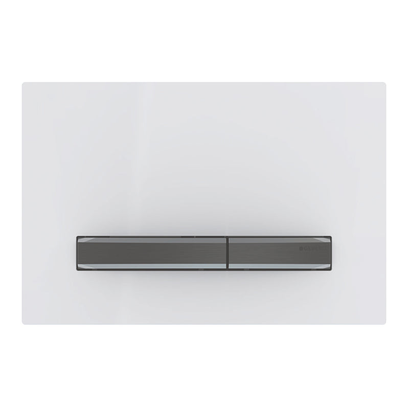 GEBERIT 115.671.11.2 ACTUATOR PLATE SIGMA50 FOR DUAL FLUSH METAL COLOUR BLACK CHROME BLACK CHROME WHITE