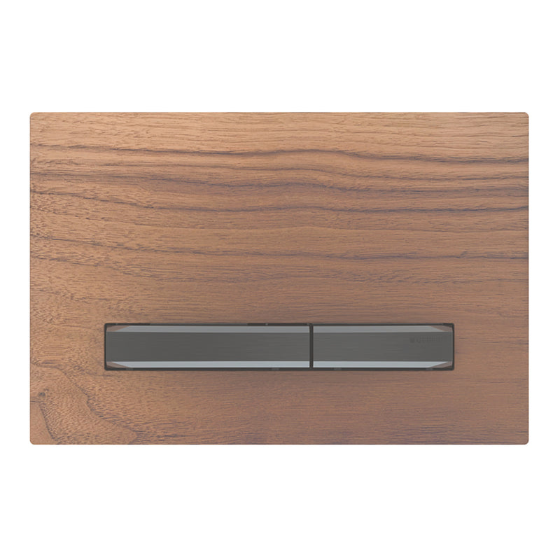 GEBERIT 115.671.JX.2 ACTUATOR PLATE SIGMA50 FOR DUAL FLUSH METAL COLOUR BLACK CHROME BLACK CHROME BLACK WALNUT