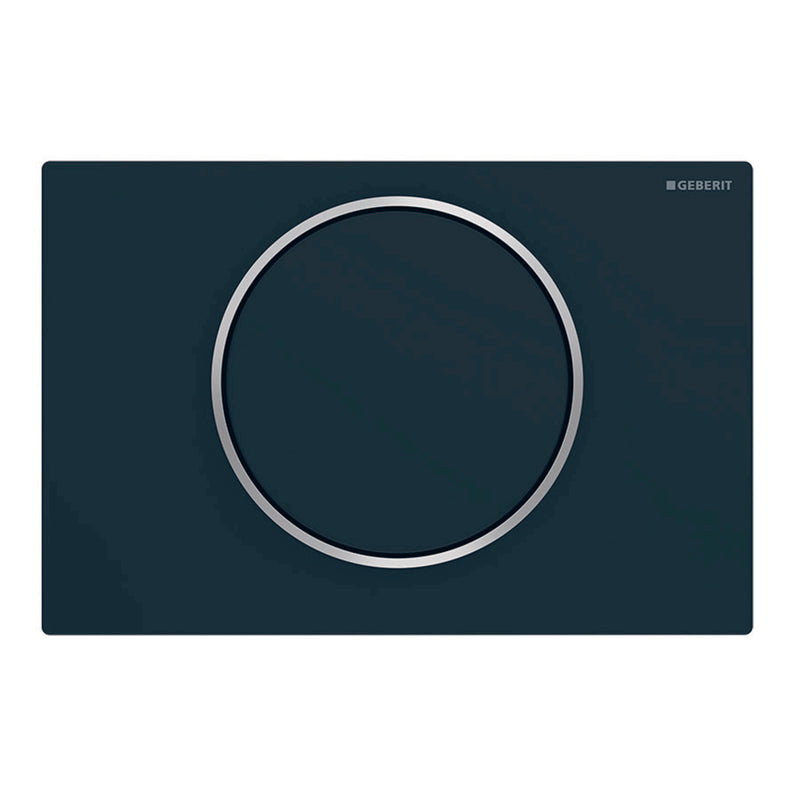GEBERIT 115.758.14.5 ACTUATOR PLATE SIGMA10 FOR STOP-AND-GO FLUSH BLACK MATT COATED EASY-TO-CLEAN COATED POLISHED