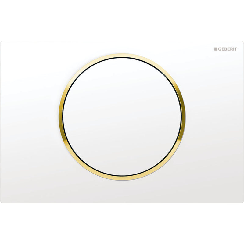 GEBERIT 115.758.KK.5 ACTUATOR PLATE SIGMA10 FOR STOP-AND-GO FLUSH WHITE / GOLD-PLATED / WHITE