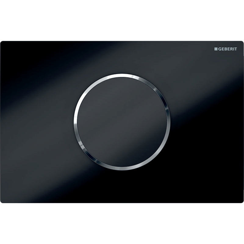 GEBERIT 115.908.KM.1 WC FLUSH CONTROL WITH DUAL FLUSH ACTUATOR PLATE SIGMA10 BLACK