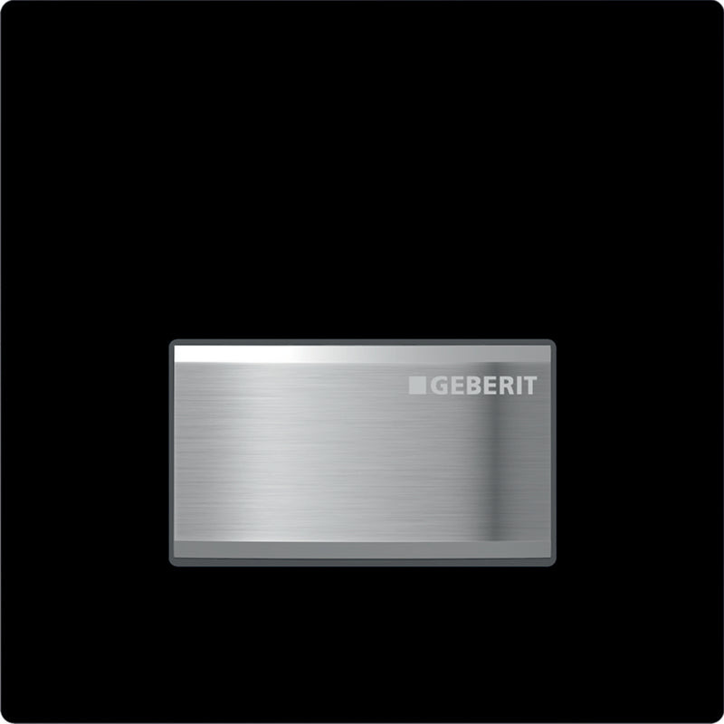 GEBERIT 116.016.DW.5 URINAL FLUSH CONTROL WITH PNEUMATIC FLUSH ACTUATION ACTUATOR PLATE TYPE 50 JET BLACK RAL 9005