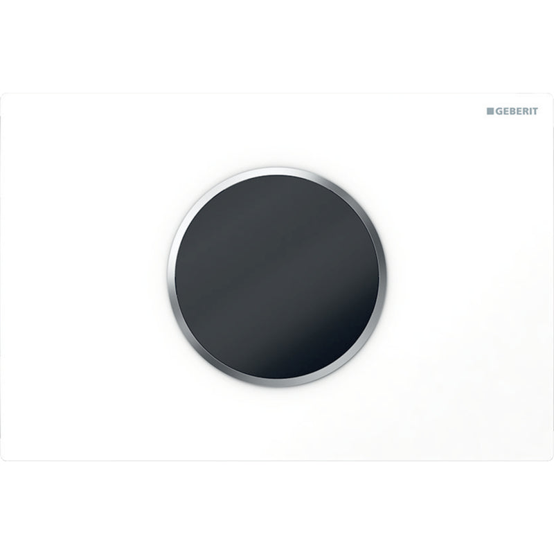 GEBERIT CR115-8KL1 WC FLUSH CONTROL WITH DUAL FLUSH ACTUATOR PLATE SIGMA10 WHITE