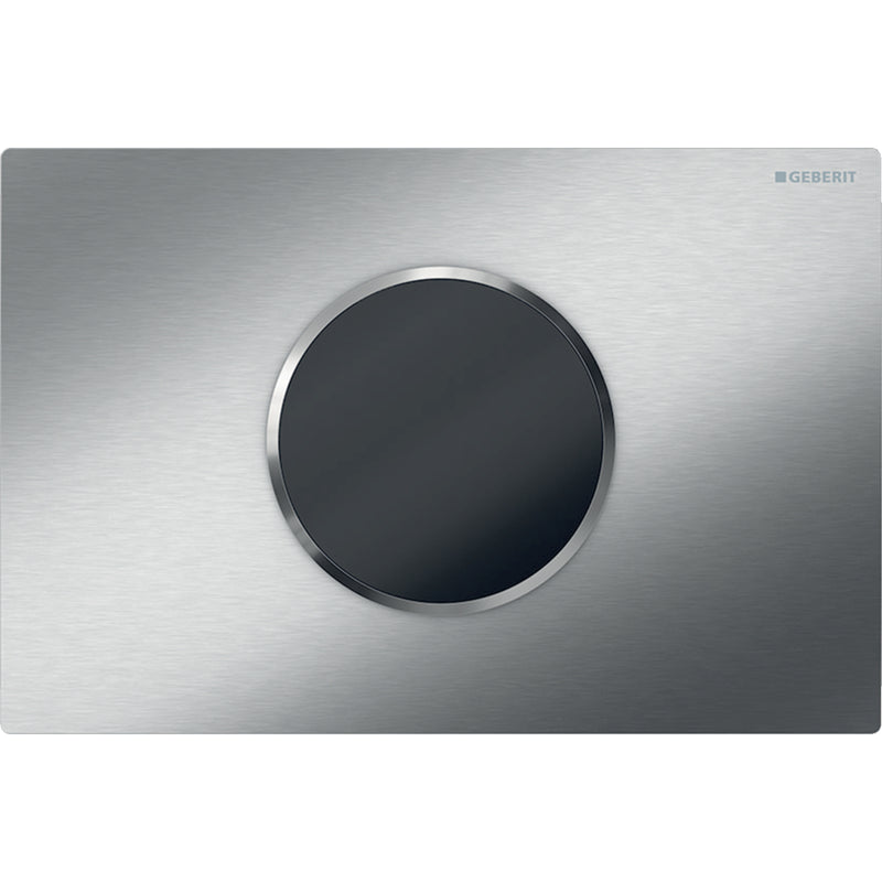 GEBERIT CR115-8SN1 WC FLUSH CONTROL WITH DUAL FLUSH ACTUATOR PLATE SIGMA10 BRUSHED