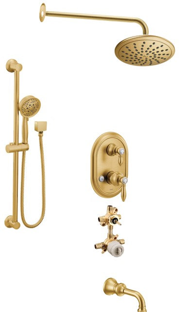 Moen Weymouth KIT534WE 3-way M-Core3 shower kit with built-in diverter - Sharing