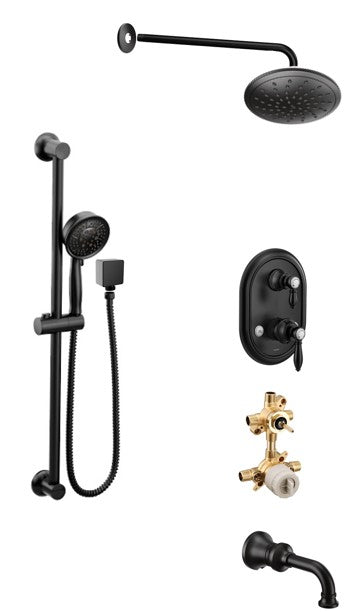 Moen Weymouth KIT534WE 3-way M-Core3 shower kit with built-in diverter - Sharing