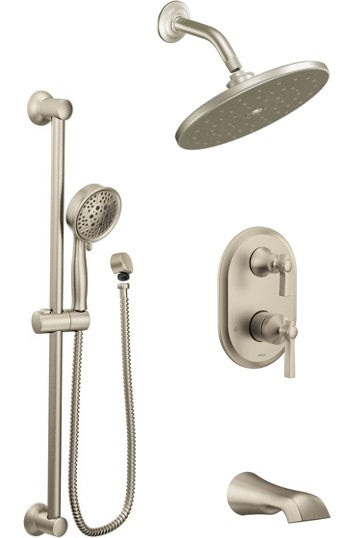Moen Flara KIT534FL 3-way M-Core3 shower kit with built-in diverter - Sharing
