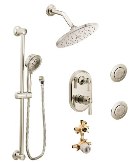 Moen Flara KIT535FL 3-way M-Core3 shower kit with built-in diverter - Sharing