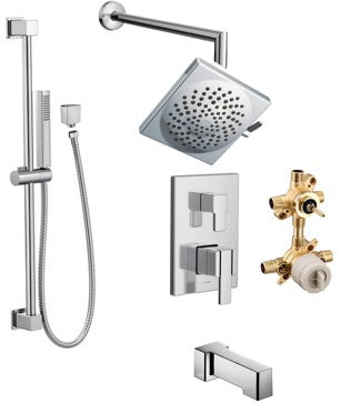 Moen 90 KIT534SQ 3-way M-Core3 shower kit with built-in diverter - Sharing