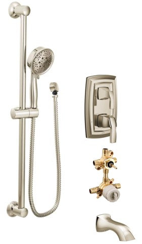 Moen Voss KIT424VS 2-way M-Core3 shower kit with built-in diverter - non Sharing