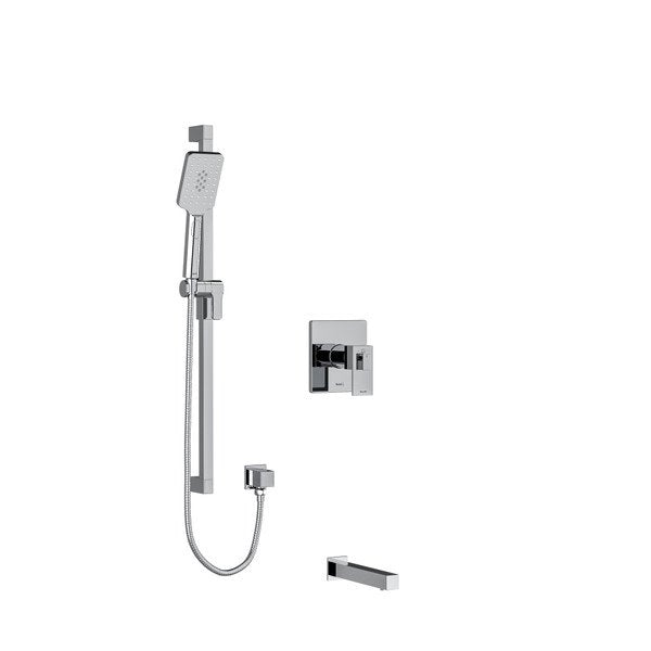 Riobel Kubik KIT1294US Type T/P (thermostatic/pressure balance) ½" coaxial 2-way system with hand shower and shower head