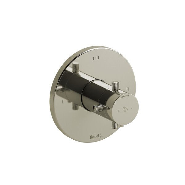 Riobel RIU Knurled TRUTM23+KN 2-way Type T/P coaxial valve trim (Without Rough-in)