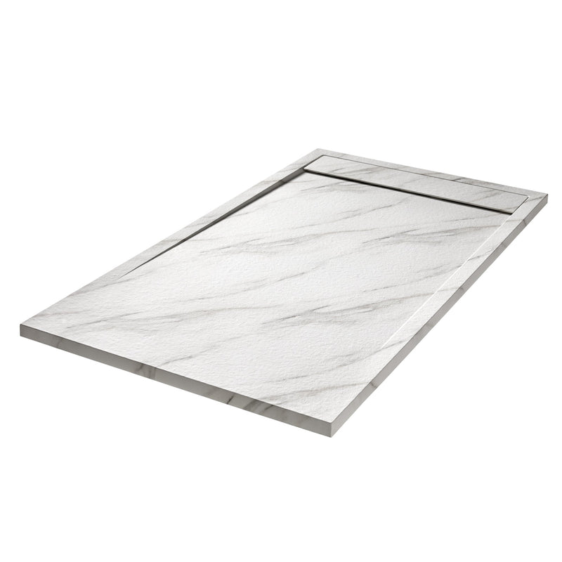 Empyrean Rio 72" X 42" Stone Shower Base With Linear Drain Cover