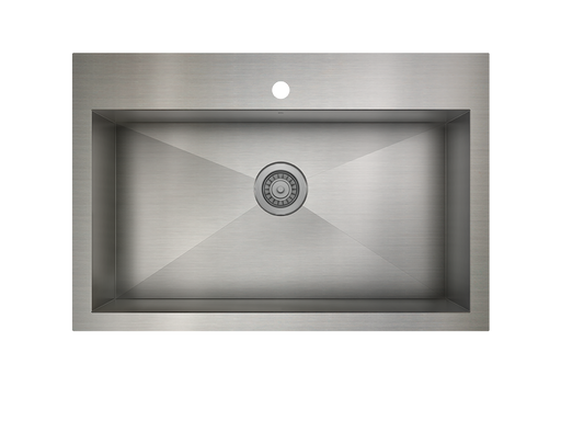 Prochef Single Bowl dualmount Kitchen Sink ProInox H0 Stainless Steel 30" X 16" X 9"