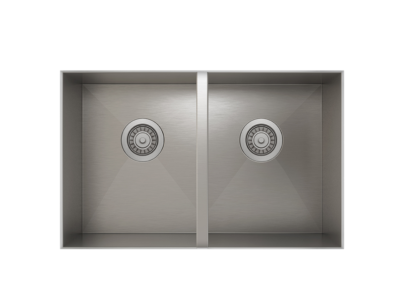 Prochef 50/50 Double Bowl undermount Kitchen Sink ProInox H0 Stainless Steel - 28" X 16" X 8"