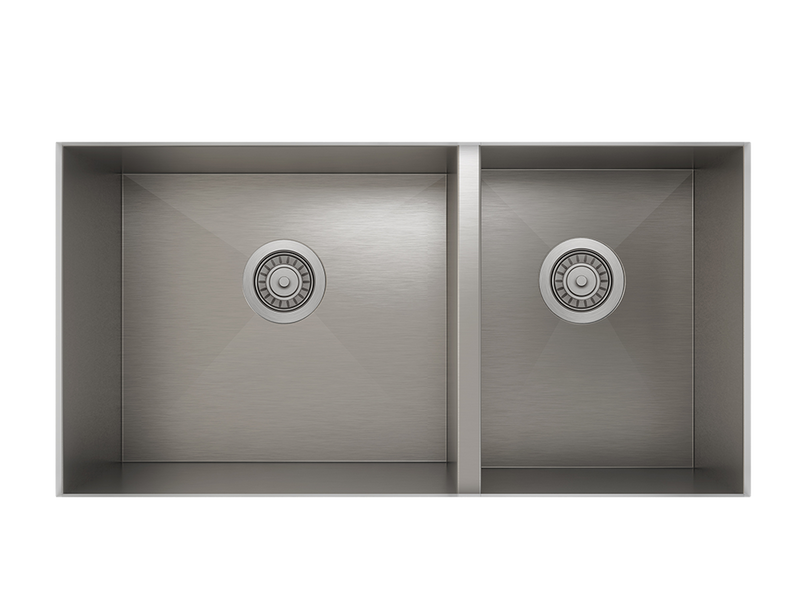 Prochef 60/40 Double Bowl Undermount Kitchen Sink ProInox H0 Stainless Steel - 30" X 16"