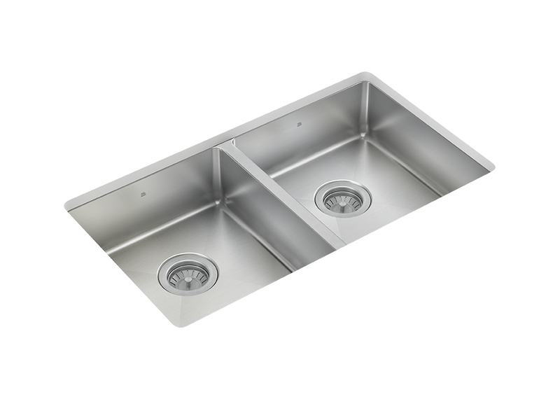 Prochef 50/50 Double Bowl undermount ADA Kitchen Sink ProInox H75 Stainless Steel - 28" X 16" X 5 -5"