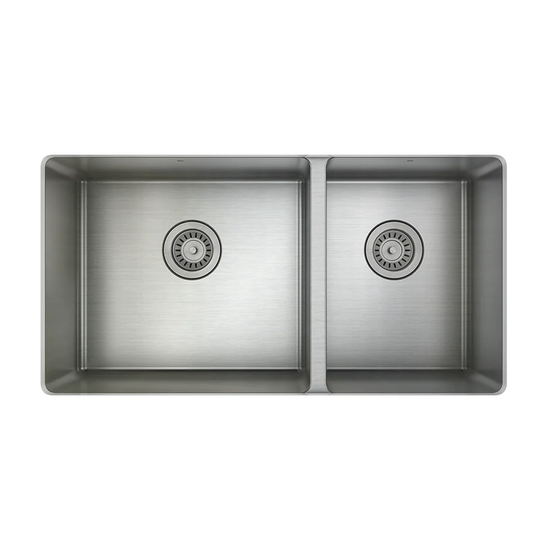 Prochef 60/40 Double Bowl undermount Kitchen Sink ProInox H75 Stainless Steel 30" X 16" X 9"