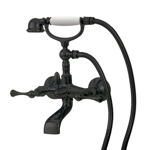 AQUABRASS 7304 REGENCY WALLMOUNT CRADLE TUB FILLER WITH HANDSHOWER