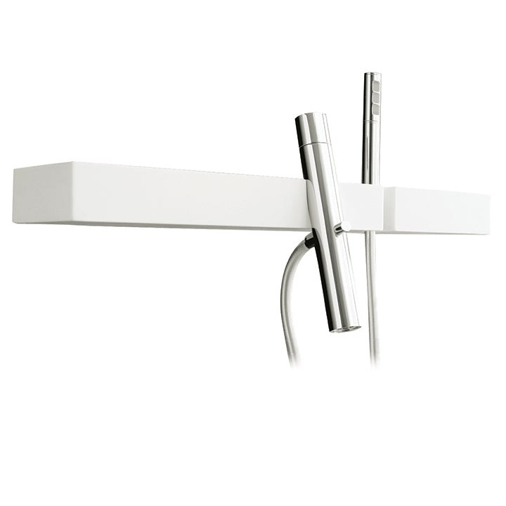 AQUABRASS 51904 BLOK WALLMOUNT TUB FILLER WITH HANDSHOWER