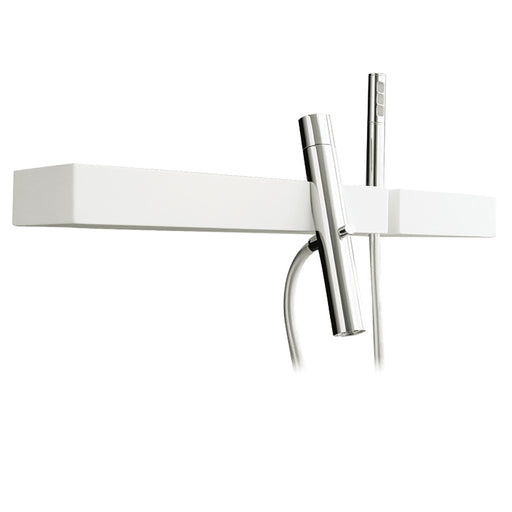 AQUABRASS 51904 BLOK WALLMOUNT TUB FILLER WITH HANDSHOWER