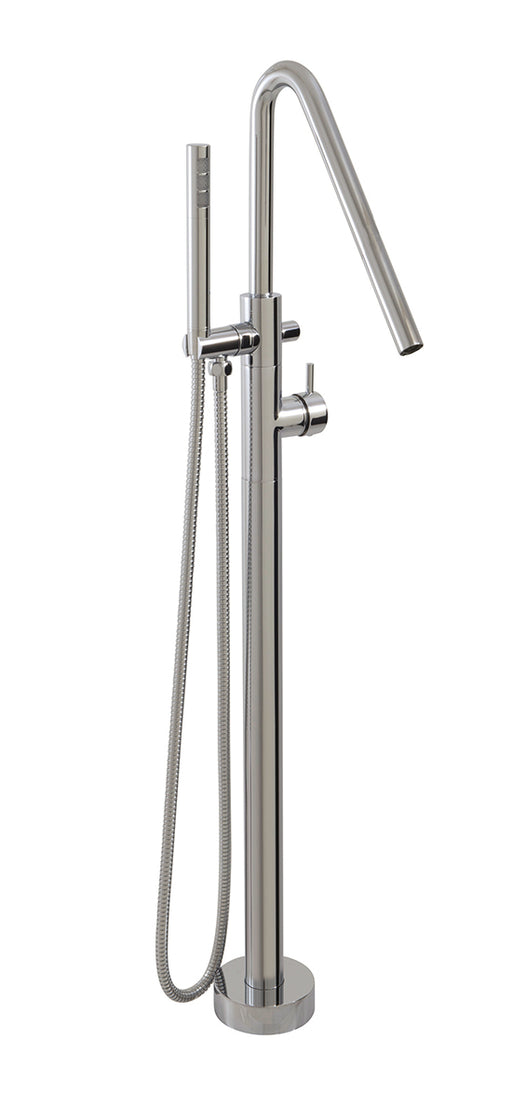 AQUABRASS X75N95 XROUND FLOORMOUNT TUB FILLER - TRIM ONLY